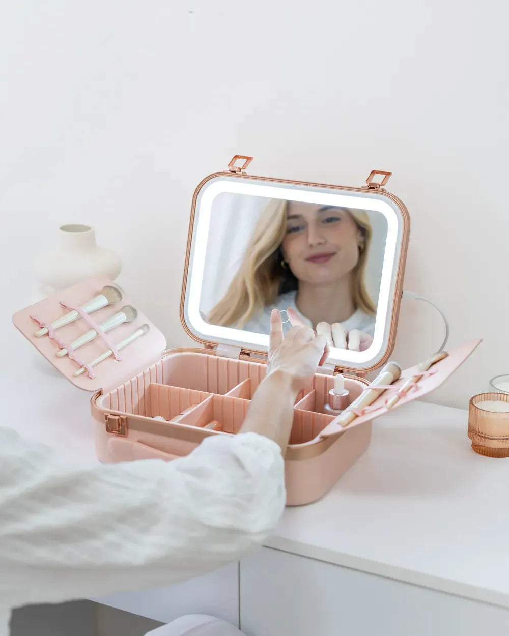 Maletín maquillaje con espejo